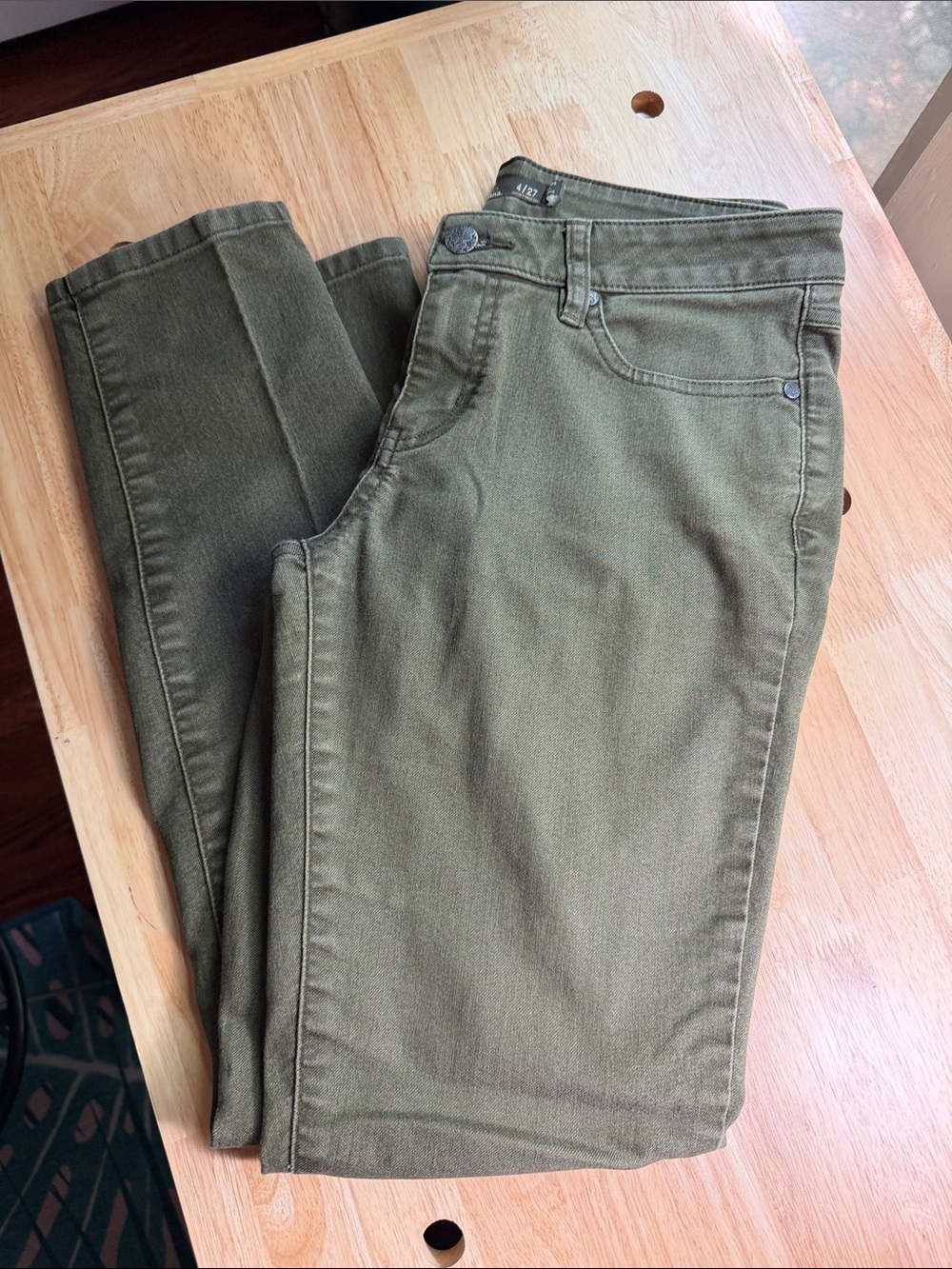 Prana Olive Green Skinny Jeans